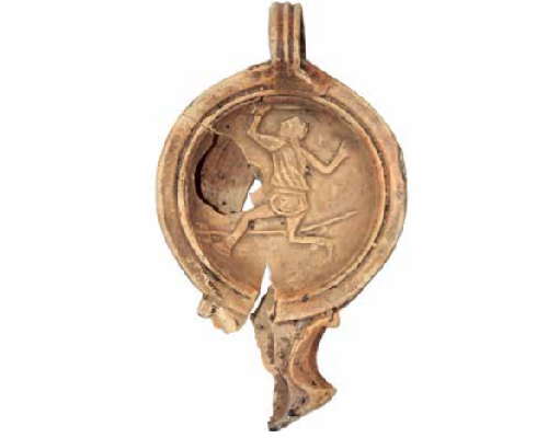Foto van een olielampje uit de Romeinse Tijd